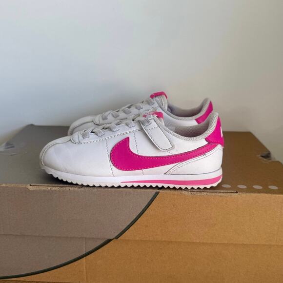 Nike Cortez Easyon White/Laser Fuchsia Toddler Sneakers - SZ 10 C - Picture 5 of 11